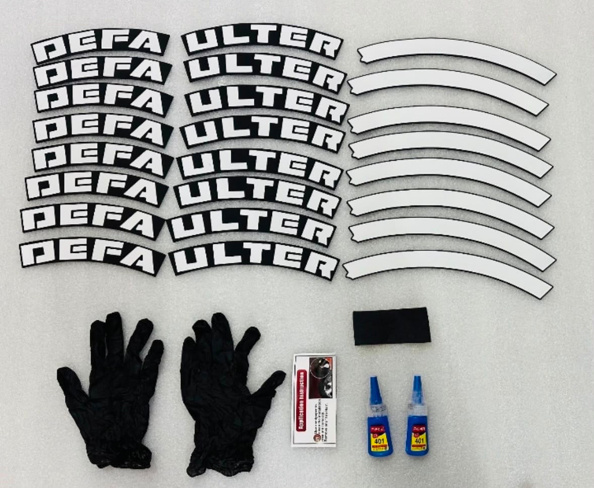 Premium 3D Rubber Tire Sticker Kit – Universal, Waterproof Custom Decals (Set of 4)