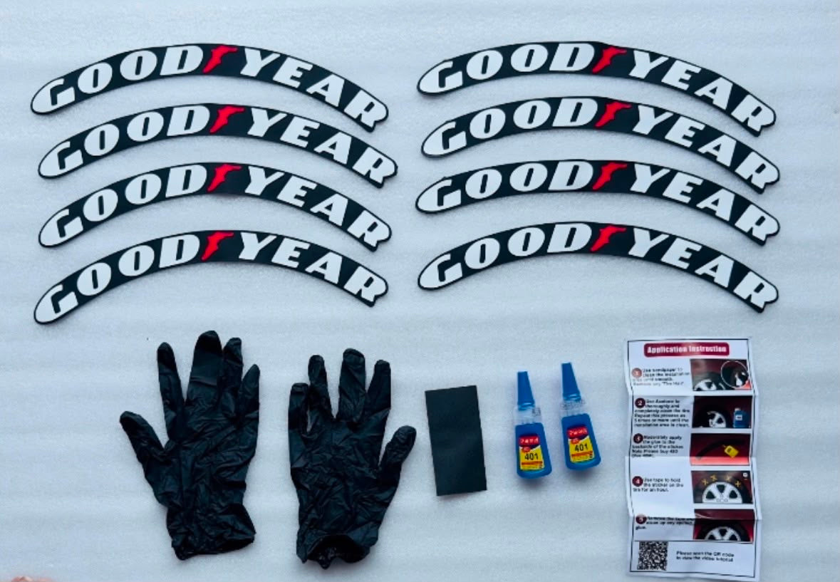 Premium 3D Rubber Tire Sticker Kit – Universal, Waterproof Custom Decals (Set of 4)