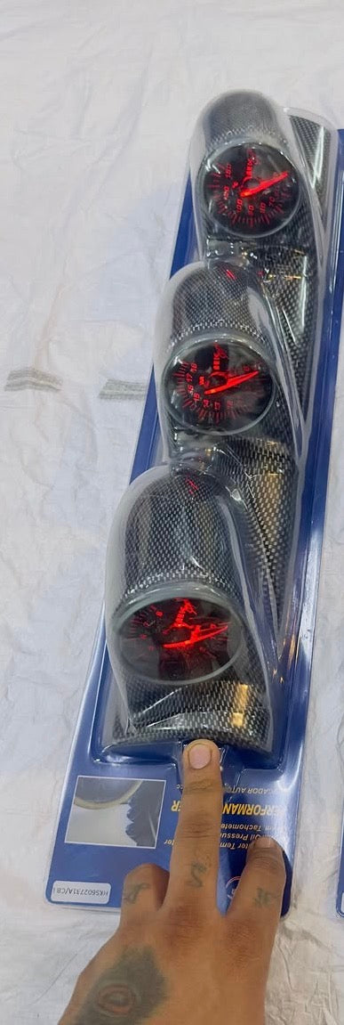 HKS Triple Pillar Gauge Pod Set | RPM, Water Temp & Battery Volts (Universal Fit)