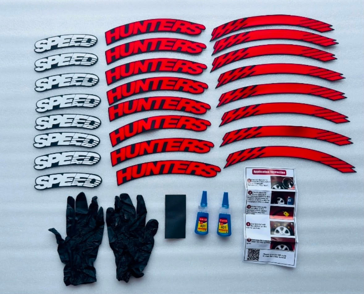 Premium 3D Rubber Tire Sticker Kit – Universal, Waterproof Custom Decals (Set of 4)