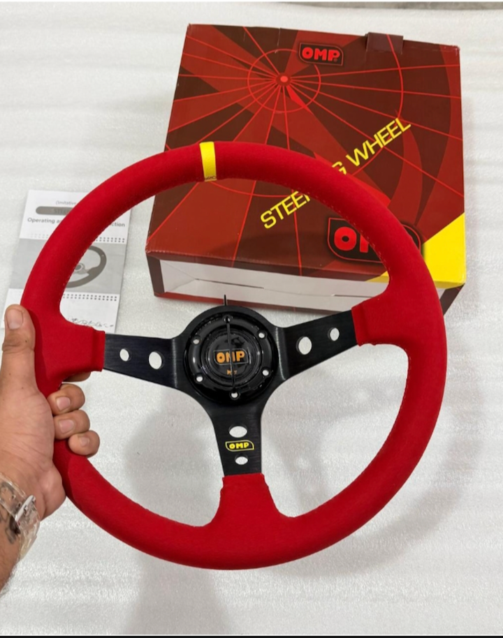 OMP Racing Steering Wheel | Alcantara Grip (Universal Fit)