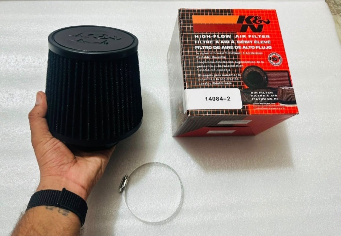 K&N 3-Inch Conical High-Flow Performance Air Filter | Universal Cold Air Intake