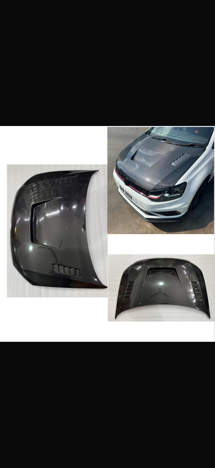 Alpha-Style Real Carbon Fiber Hood for VW Polo | Premium Aggressive Styling