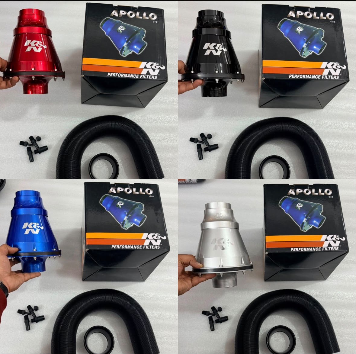 K&N Apollo Closed Air Intake System | Universal Performance Induction Kit