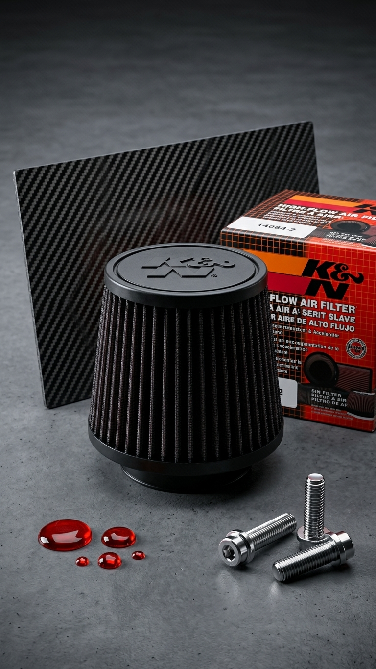 K&N 3-Inch Conical High-Flow Performance Air Filter | Universal Cold Air Intake