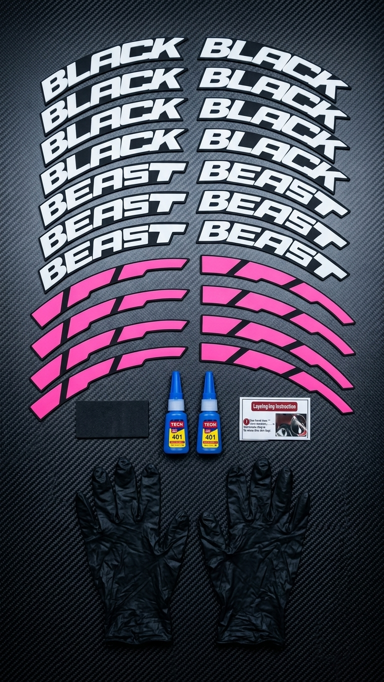 Premium 3D Rubber Tire Sticker Kit – Universal, Waterproof Custom Decals (Set of 4)