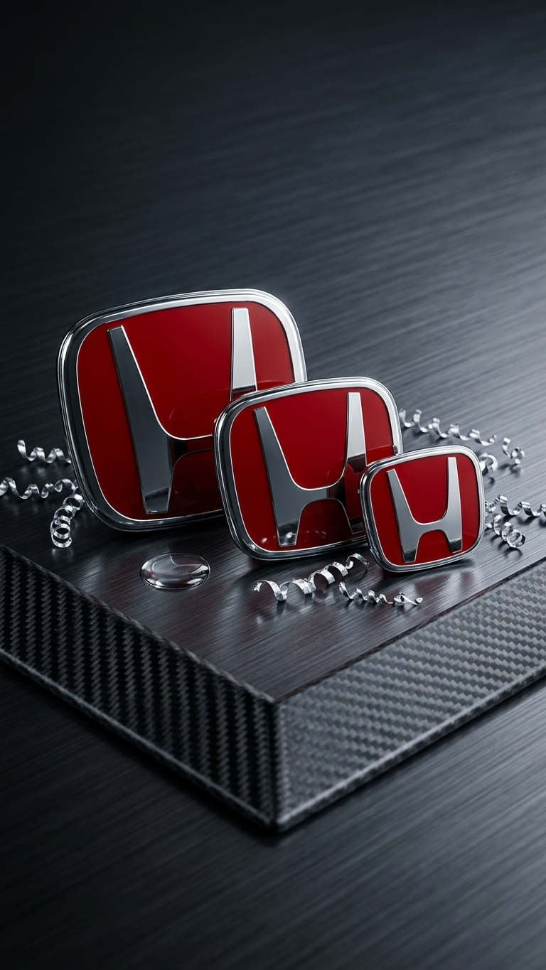 Complete JDM Type R-Style Emblem Upgrade Kit for Honda (3-Piece Set)