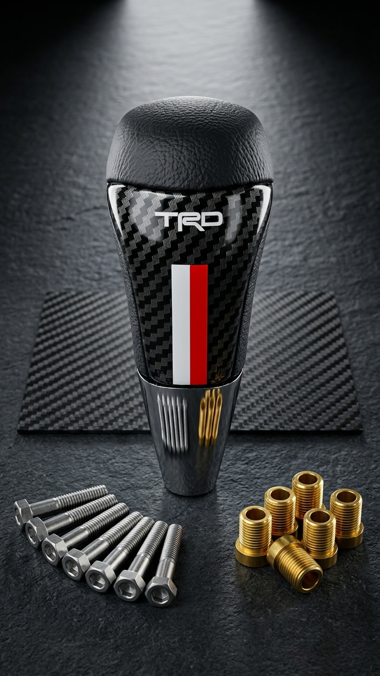 TRD-Style Real Carbon Fiber Gear Knob | Universal Shift Lever