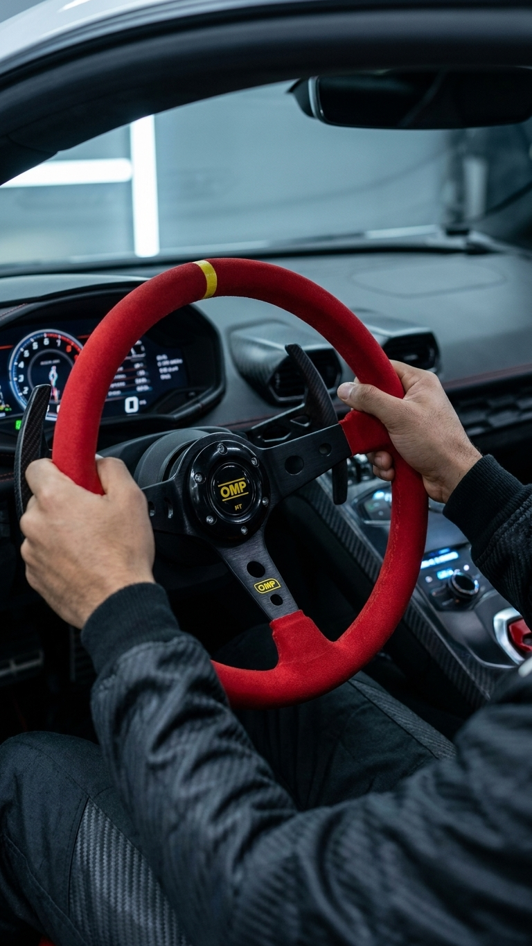 OMP Racing Steering Wheel | Alcantara Grip (Universal Fit)