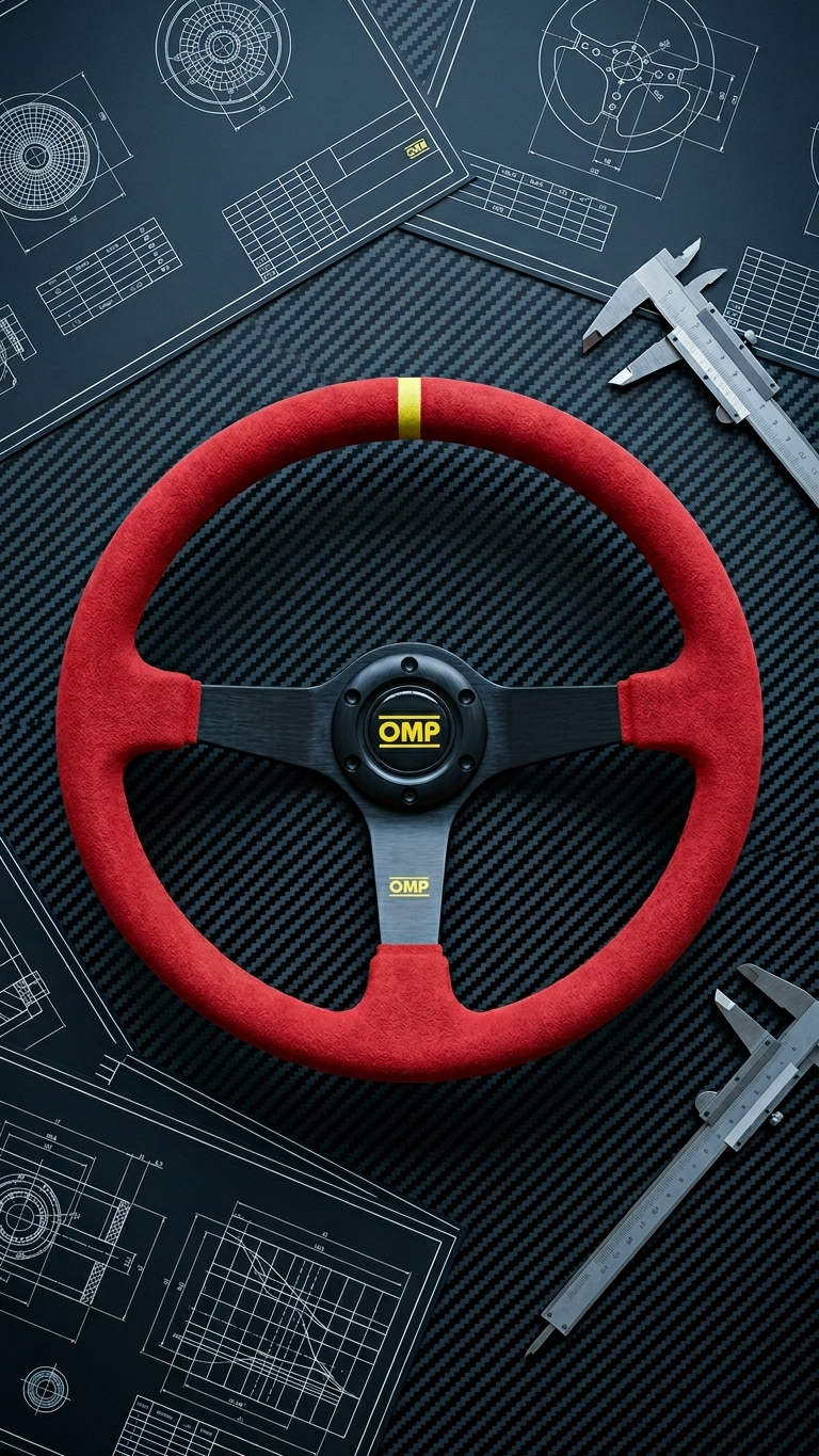 OMP Racing Steering Wheel | Alcantara Grip (Universal Fit)
